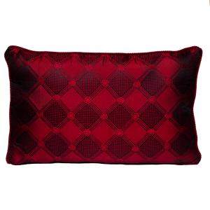 Versace Medusa Red & Black Cotton & Velvet Pillow