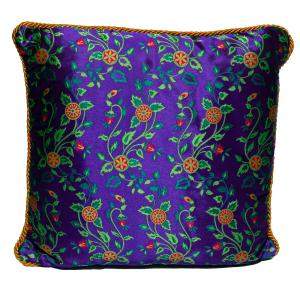 Versace Purple & Yellow Cotton Cushion