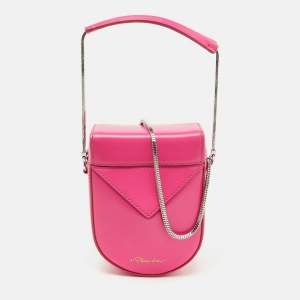 3.1 Phillip Lim Neon Pink Leather Mini Soleil Box Case Bag