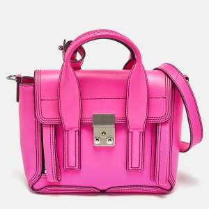Pre Owned 3.1 Phillip Lim Pashli Mini Neon Pink Leather Satchel