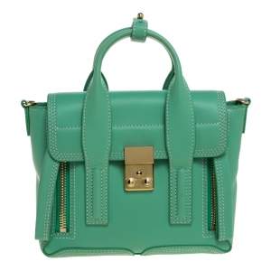 Pre Owned 3.1 Phillip Lim Mint Green Leather Mini Pashli Satchel