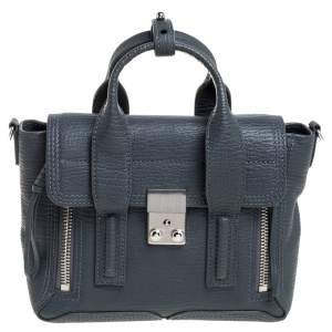 Pre Owned 3.1 Phillip Lim Grey Leather Mini Pashli Satchel
