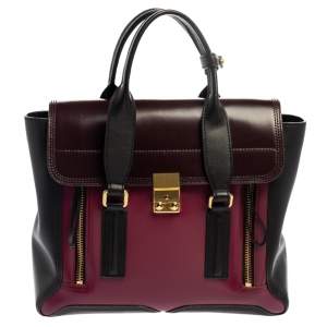 Pre Owned 3.1 Phillip Lim Tricolor Leather Medium Pashli Satchel