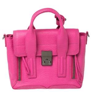 Pre Owned 3.1 Phillip Lim Fuchsia Leather Mini Pashli Satchel