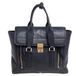 Pre Owned حقيبة ساتشل 3.1 فيليب ليم باشلي متوسطة جلد سوداء