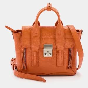 Pre Owned 3.1 Phillip Lim Orange Leather Mini Pashli Satchel