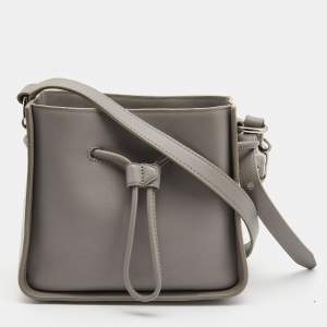 3.1 Phillip Lim Grey Leather Mini Soleil Bucket Bag