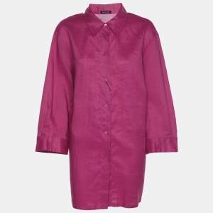 Elena Miro Pink Knit Fabric 3/4 Sleeve Shirt XL