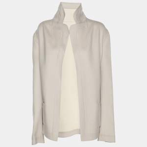 Agnona Light Beige Cashmere Jacket XL