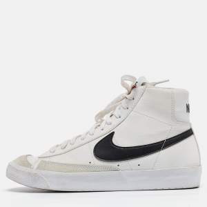 Nike White Leather BLazer High Top Sneakers Size 38.5