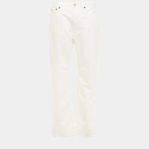 Acne Studios Bla Konst White Cotton Straight Leg Jeans M (SIZE 30)