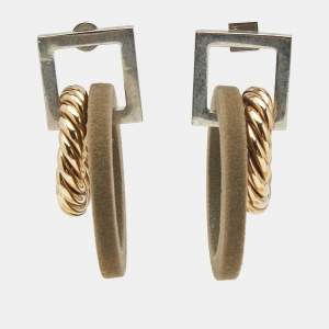Jacquemus Velvet Two Tone Metal Earrings