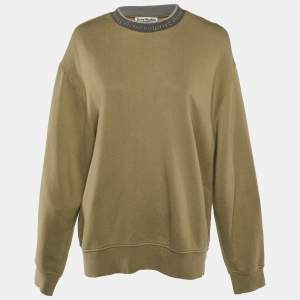 Acne Studios Beige Cotton Knit Sweatshirt S
