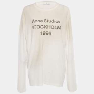 Acne Studios Cream Cotton & Hemp Long Sleeve T-Shirt L