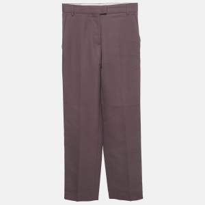 مملوكة مسبقًا Acne Studios Mauve Wool Blend Regular Fit Trousers XXS