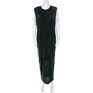 Acne Studios Forest Green Tencel Jersey Sleeveless Bree Maxi Dress S