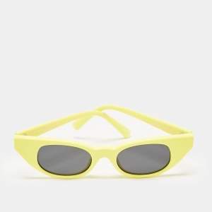 Adam Selman x Le Specs Yellow/Black The Breaker Oval Sunglasses