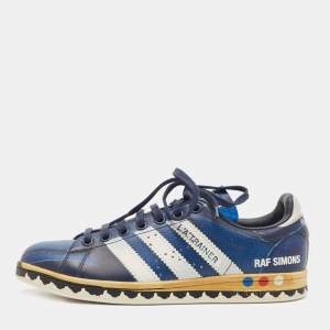 Adidas x Raf Simons Stan Smith Navy Blue Leather Low Top Sneakers Size 39.5 