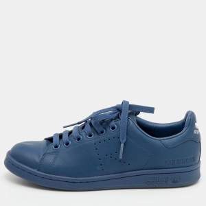 Adidas by Raf Simons Blue Leather Stan Smith Low Top Sneakers Size 39 1/3