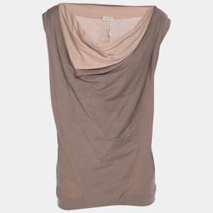 Agnona Beige Cotton Sleeveless Tops Set L