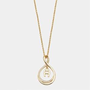 Aigner Crystals Gold Tone Necklace