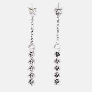 Aigner Crystals Silver Tone Earrings