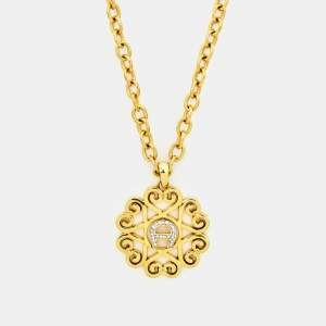 Aigner Crystal Gold Tone Necklace