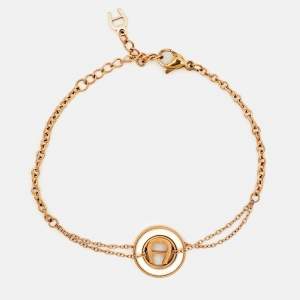 Aigner Bella Mother of Pearl Gold Tone Bracelet