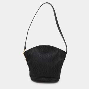 Aigner Black Signature Canvas And Leather Shoulder Bag