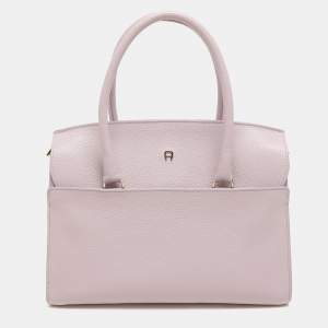 Aigner Light Pink Leather Satchel