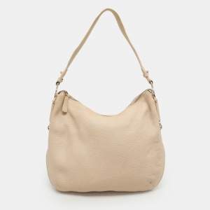 Aigner Beige Leather Hobo 