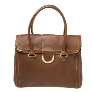 Aigner Brown Leather Satchel
