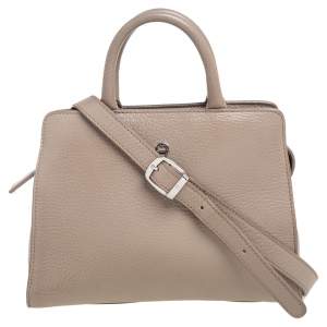 Pre Owned Aigner Grey Leather Mini Cybill Tote
