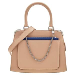 Pre Owned Aigner Beige Leather Amber Tote