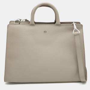 Aigner Beige Leather Large Cybill Tote