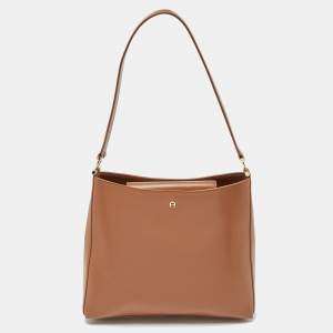 Aigner Beige Leather Hobo
