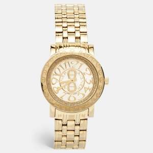 Aigner Champagne Gold Plated Stainless Steel Cortina A26337 Women's Wristwatch 36 mm