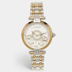 Aigner Mother Of Pearl Two-Tone Stainless Steel Florence A129200 Women's Wristwatch 34 mm