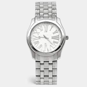 Pre Owned Aigner Lazio A42200 Silver White Dial Stainless Steel Women's Wristwatch 36 mm