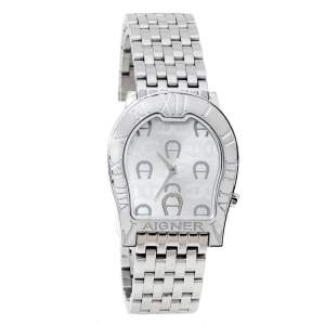 Pre Owned Aigner Silver Stainless Steel Ravenna Nuovo A25100 Women's Wristwatch 32 mm