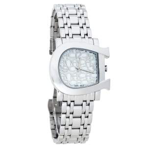 Pre Owned Aigner Mother of Pearl Stainless Steel Genua Due A31600 Women's Wristwatch 31 mm