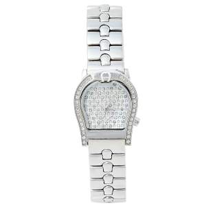 Aigner Mother of Pearl Stainless Steel Diamond Verona A01200 Women's Wristwatch 24 mm
