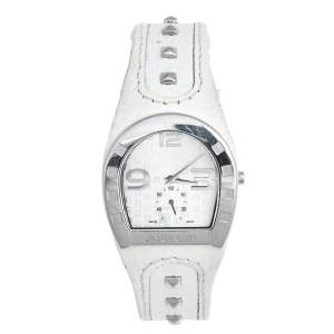 Aigner White Stainless Steel Leather Capri A19200 Women's Wristwatch 30 mm