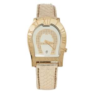 Aigner Champagne Gold Plated Stainless Steel Verona Nuovo 44 A22000 Women's Wristwatch 38 mm