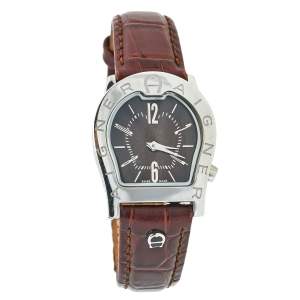 Aigner Brown Stainless Steel Leather Verona Nuovo A22200 Women's Wristwatch 24 mm
