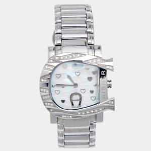 Aigner Mother of Pearl Stainless Steel Genua Due A31600 Women's Wristwatch 31 mm