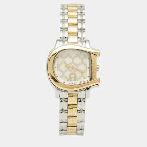 Aigner Mother of Pearl Two Tone Stainless Steel Cesena A132200 Women's 32 mm