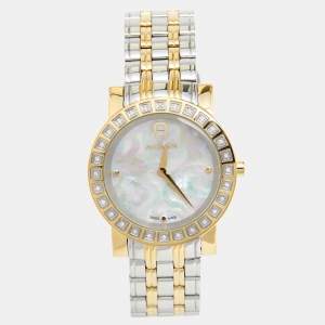 Aigner Mother of Pearl Two Tone Stainless Steel Cortina A26300 Women's Wristwatch 36 mm