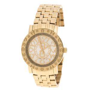 Pre Owned Aigner Champagne Gold Plated Stainless Steel A26337 Women's Wristwatch 36MM