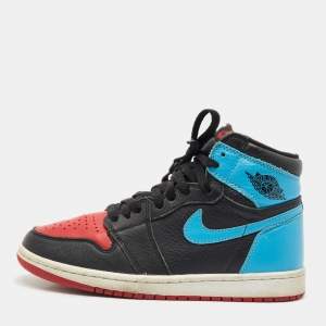 Air Jordans Multicolor Leather Jordan 1 Retro High NC to Chi Sneakers Size 41 